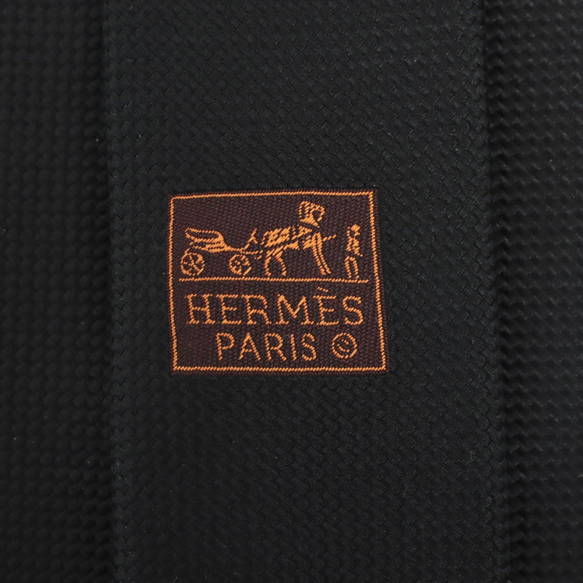 Hermès Necktie Silk Black
