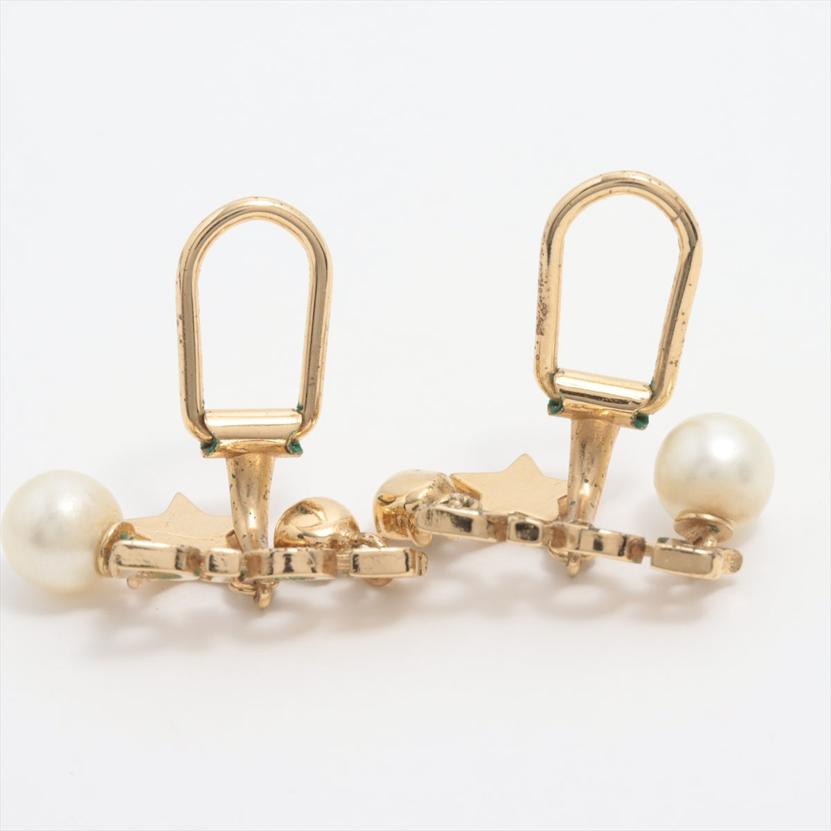 Christian Dior Dio(r)evolution Dio(r)evolution Earrings (for both ears) GP x rhinestone x fake pearl Gold No brand engraving