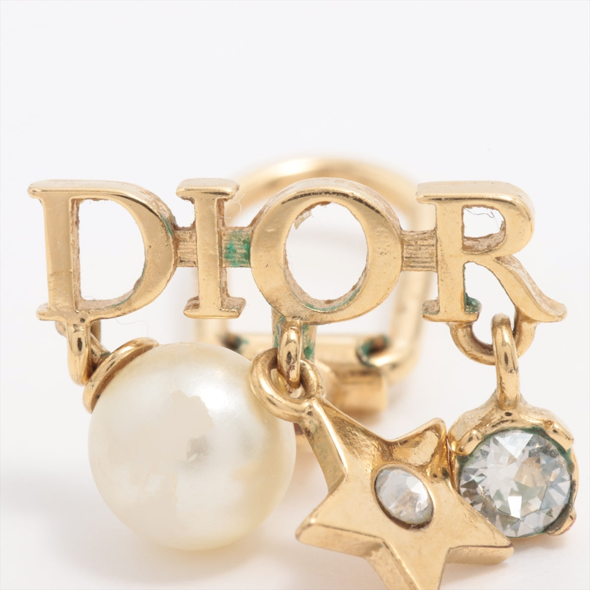 Christian Dior Dio(r)evolution Dio(r)evolution Earrings (for both ears) GP x rhinestone x fake pearl Gold No brand engraving