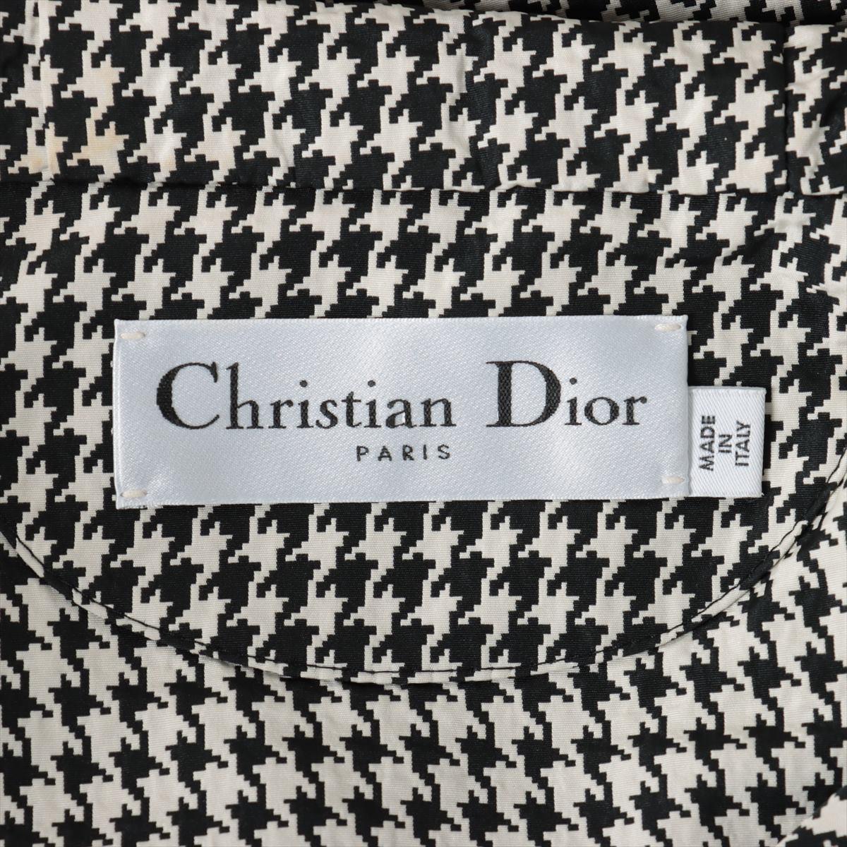 Christian Dior Polyester Jacket XS Ladies' Black × White  017C10A2856 anorak hoodie Houndstooth