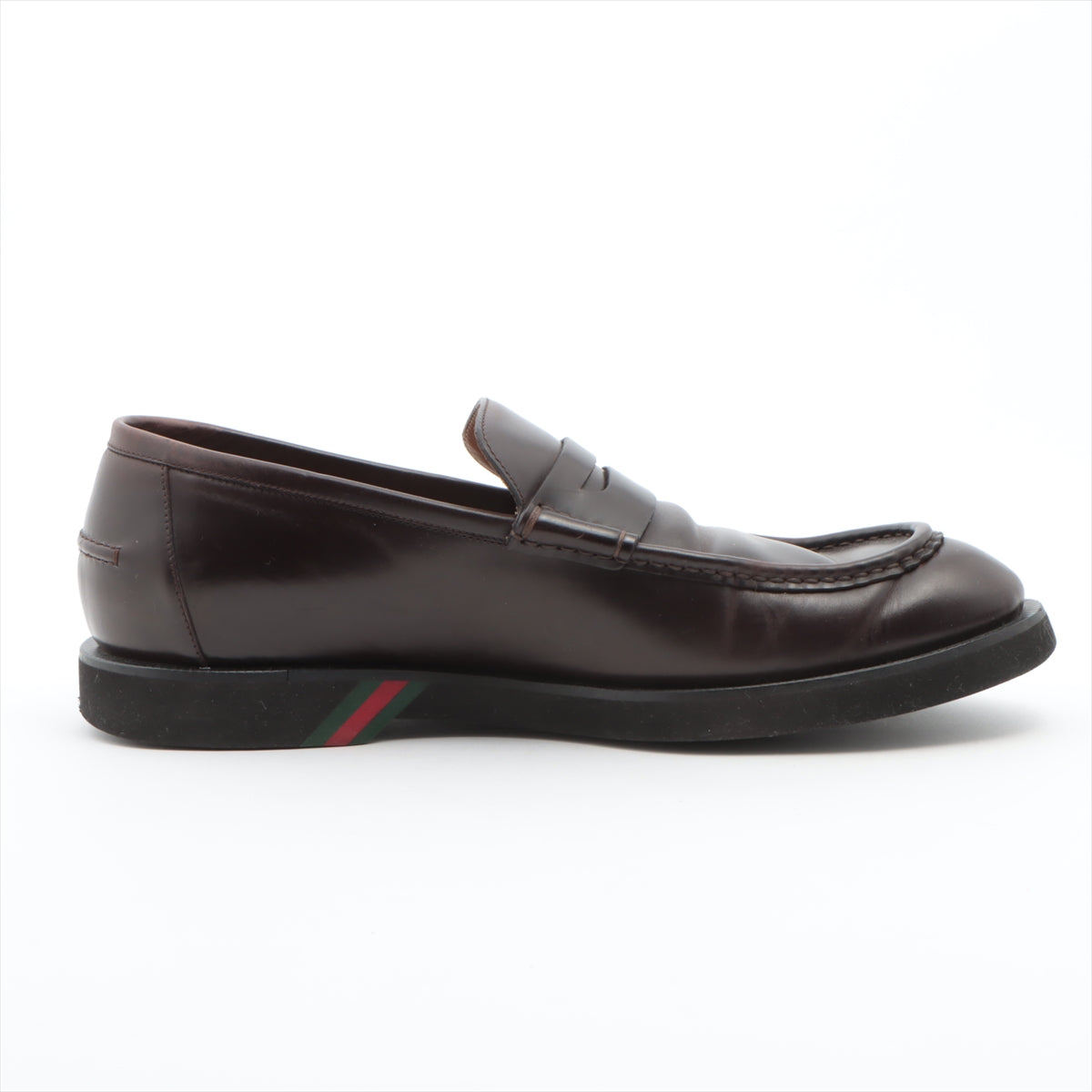 Gucci Leather Loafer 7 Men's Brown 225120