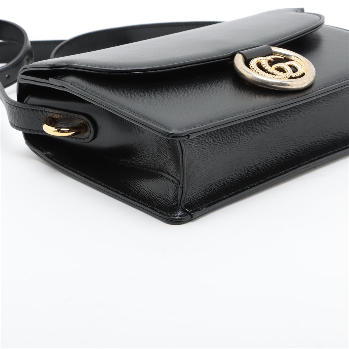 Gucci GG Marmont Leather Shoulder bag Black 589474