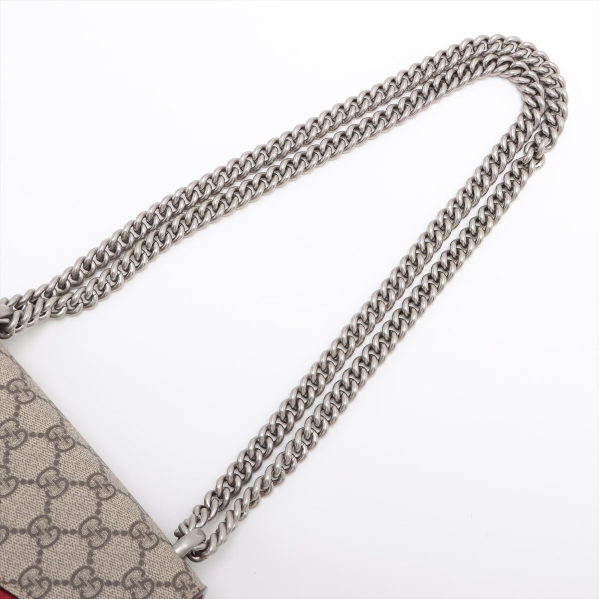 Gucci GG Supreme Dionysus PVC & leather Chain shoulder bag Beige 421970