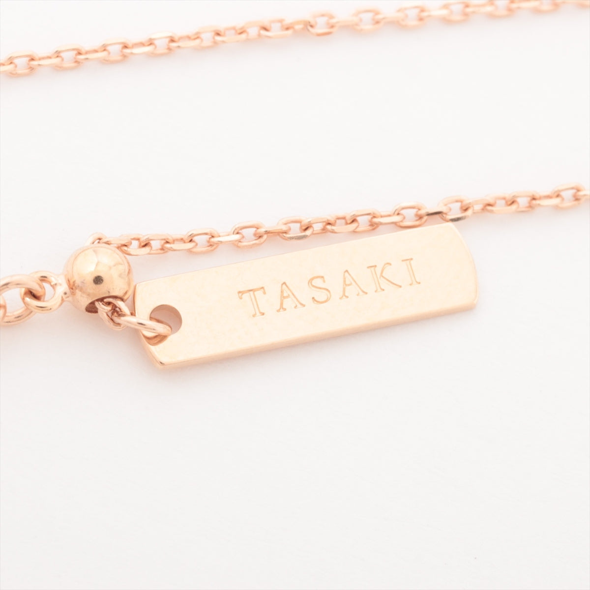 TASAKI diamond Necklace 750(PG) 4.4g 0.35