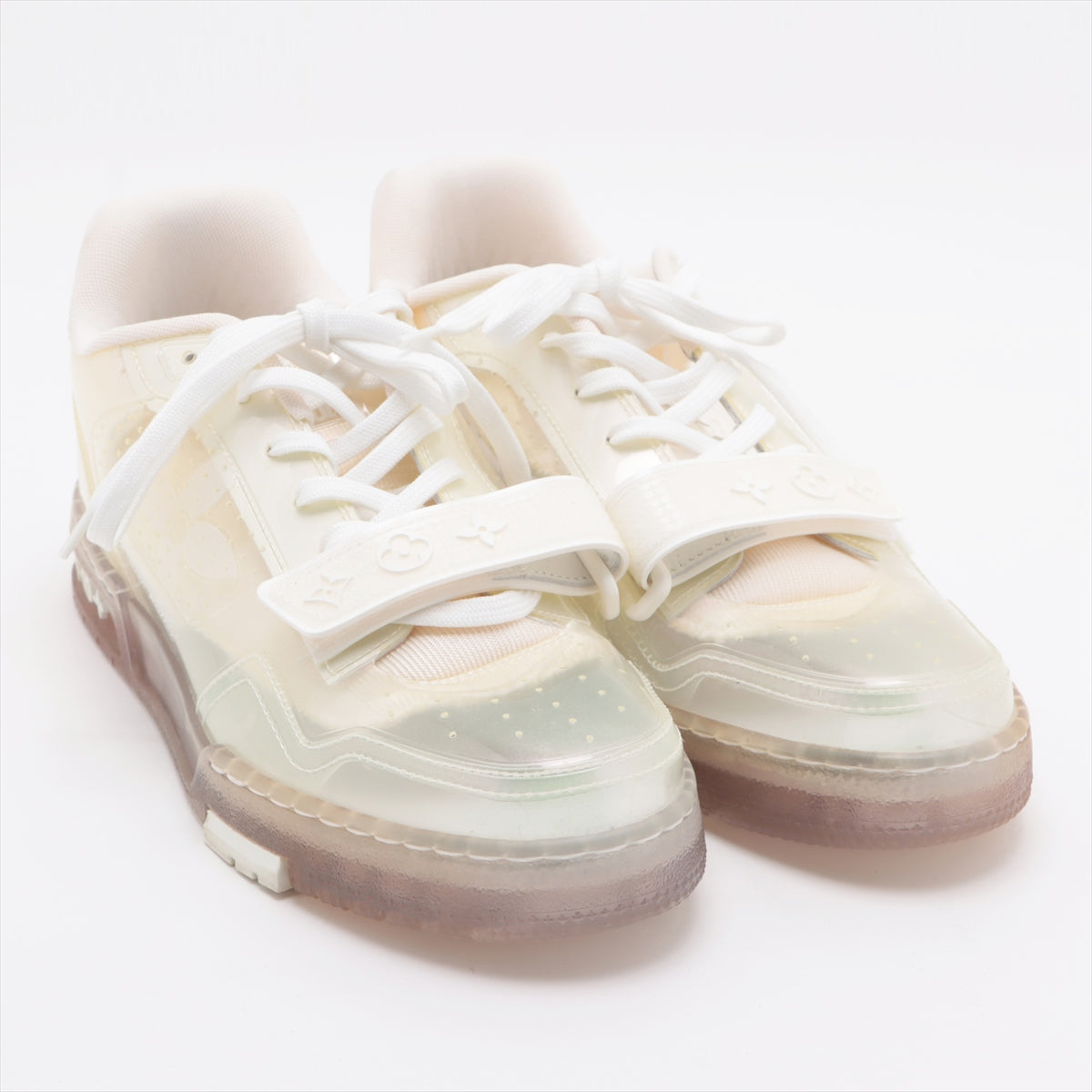 Louis Vuitton LV Trainer Line 21 years PVC Sneakers 7 Men's Ivory GO0251 Monogram Skeleton There is a bag