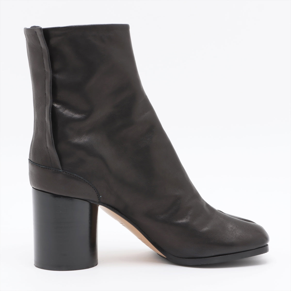 Maison Margiela TABI Leather Short Boots 36 Ladies' Black 22  box There is a bag