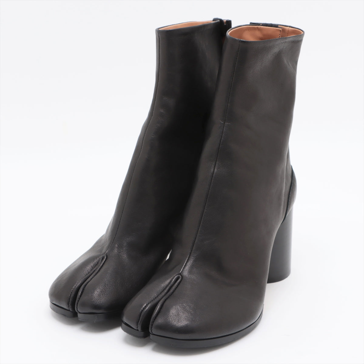 Maison Margiela TABI Leather Short Boots 36 Ladies' Black 22  box There is a bag