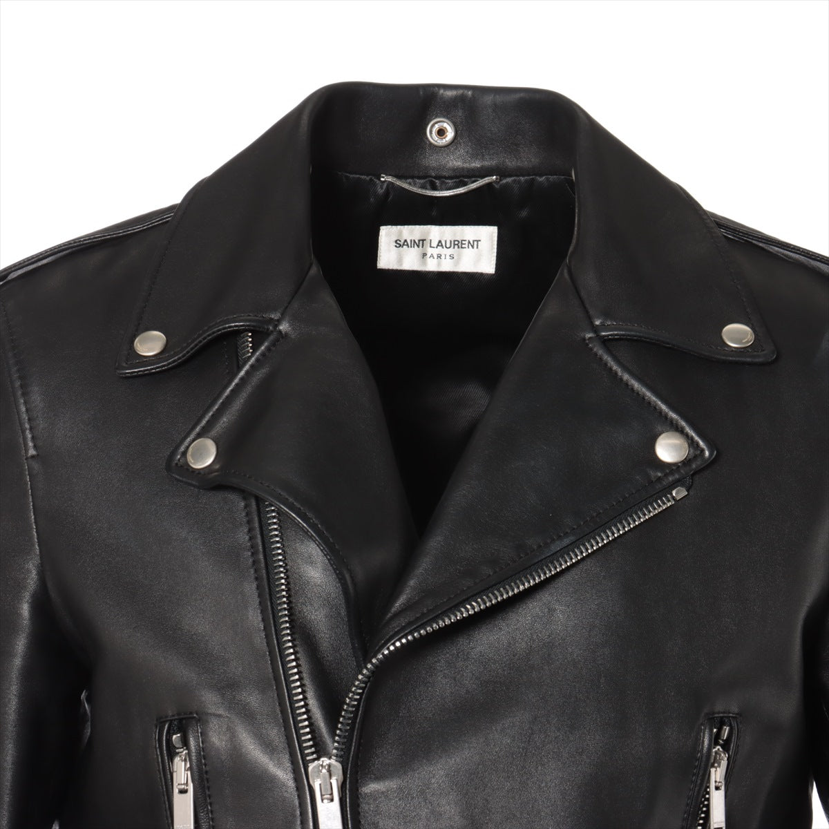 Saint Laurent Paris 20 years Lam Leather jacket 48 Men's Black  484284