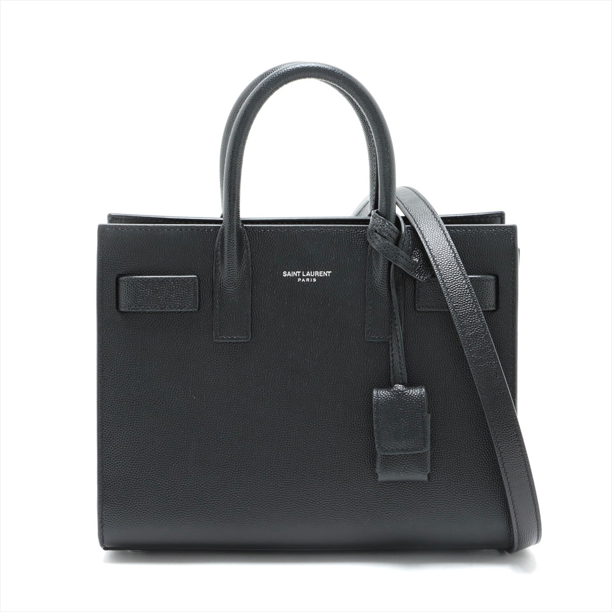 Saint Laurent Paris Sac de Jour Nano Leather 2way handbag Black 392035