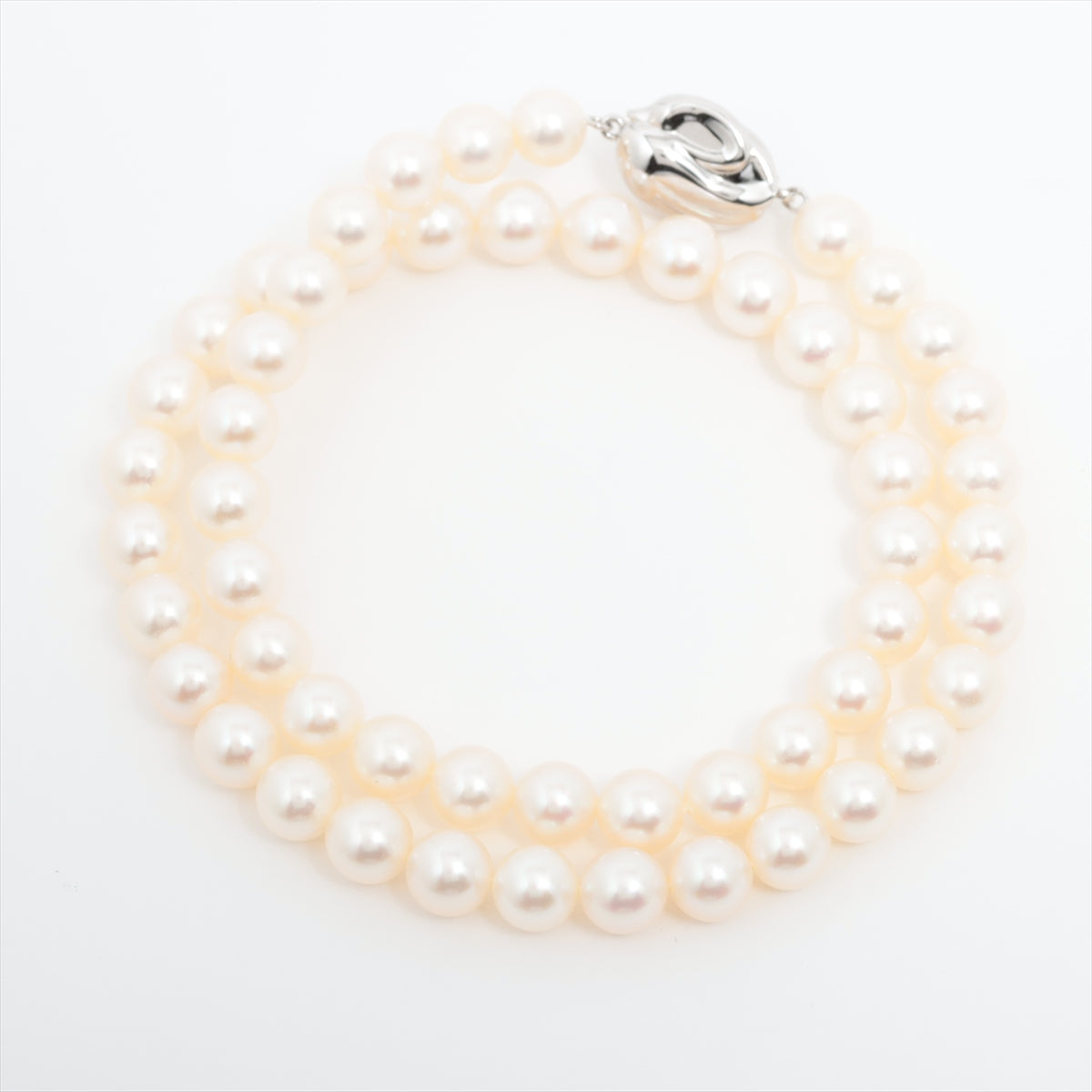 TASAKI Pearl Necklace SV Total 38.4g Approx. 7.5mm-8.0mm