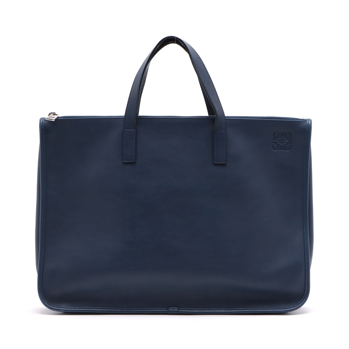 Loewe Anagram Leather Briefcase Navy blue