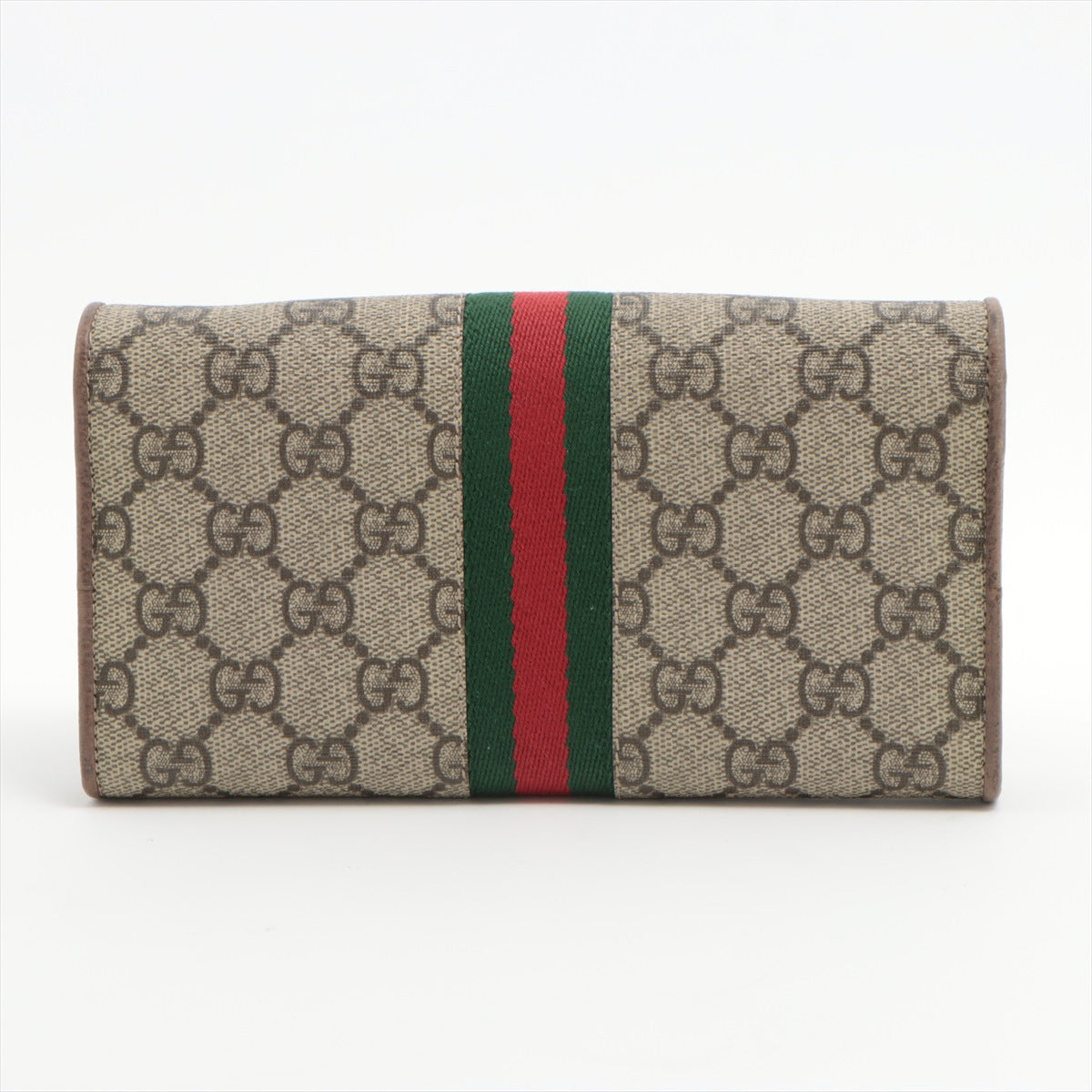 Gucci GG Supreme 546592 PVC & leather Chain wallet Brown