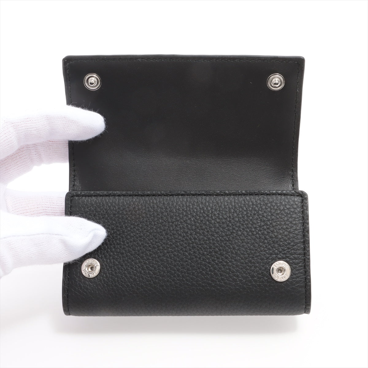 Loewe Anagram Leather Key case Black
