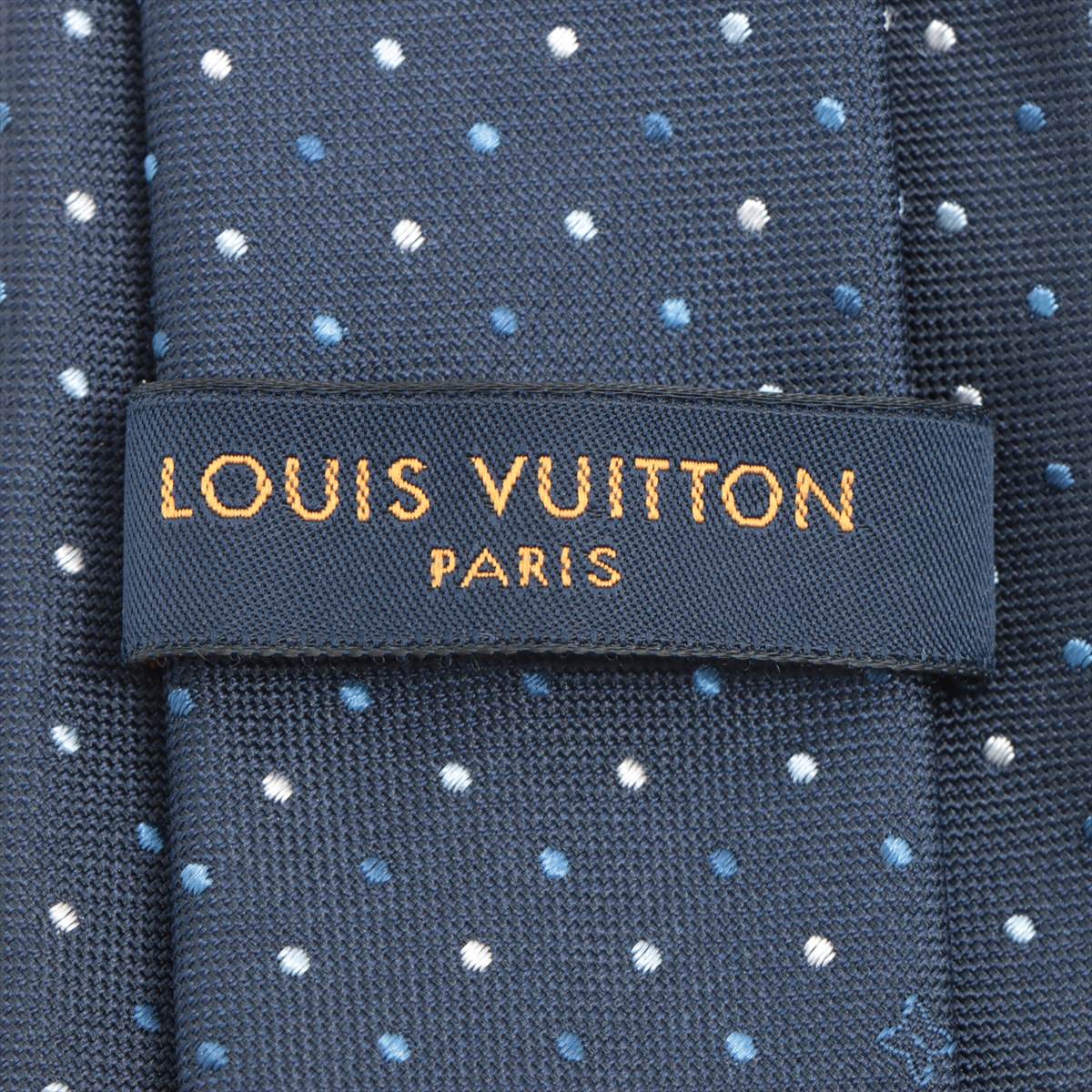 Louis Vuitton M76844 monogram gradient dots 8CM OS5202 Necktie Silk Navy blue