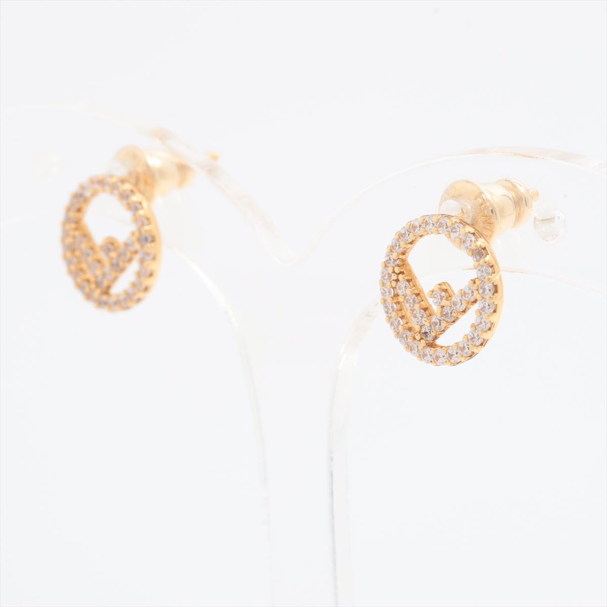 Fendi F is Fendi Piercing jewelry (for both ears) GP×inestone Gold