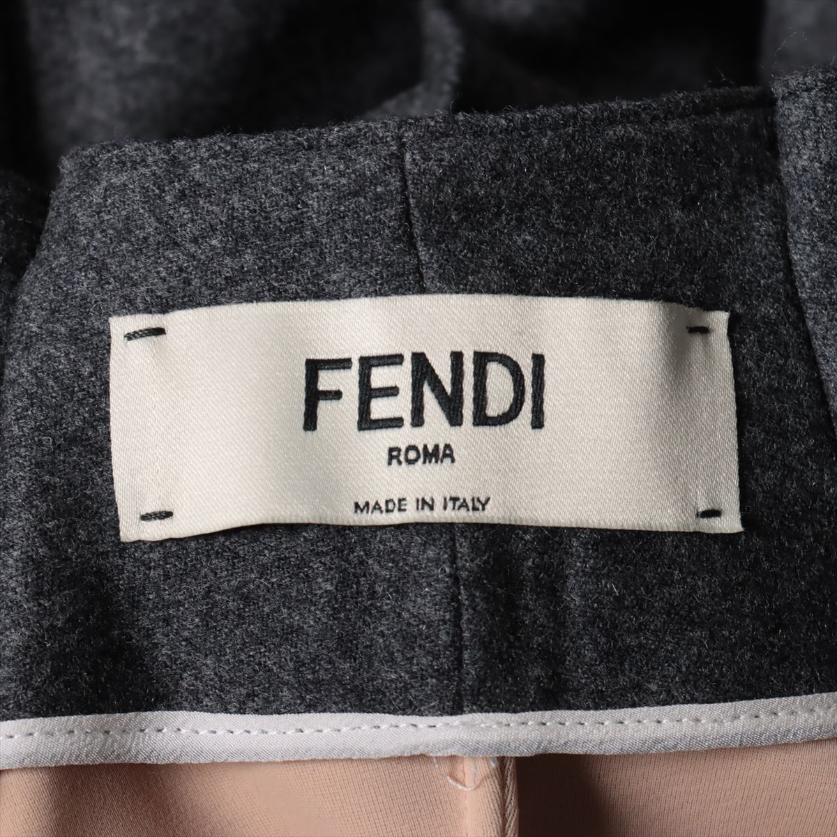 Fendi 20 years Wool & cashmere Skirt 40 Ladies' Grey  FQ7168 Belted Pleats