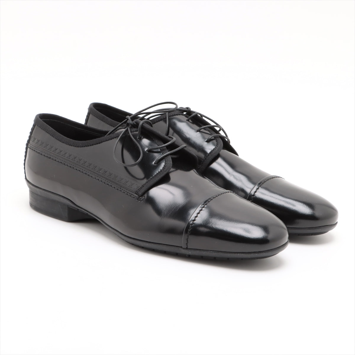 Louis Vuitton 07 Leather Leather shoes 7 Men's Black ST1017 LV Logo