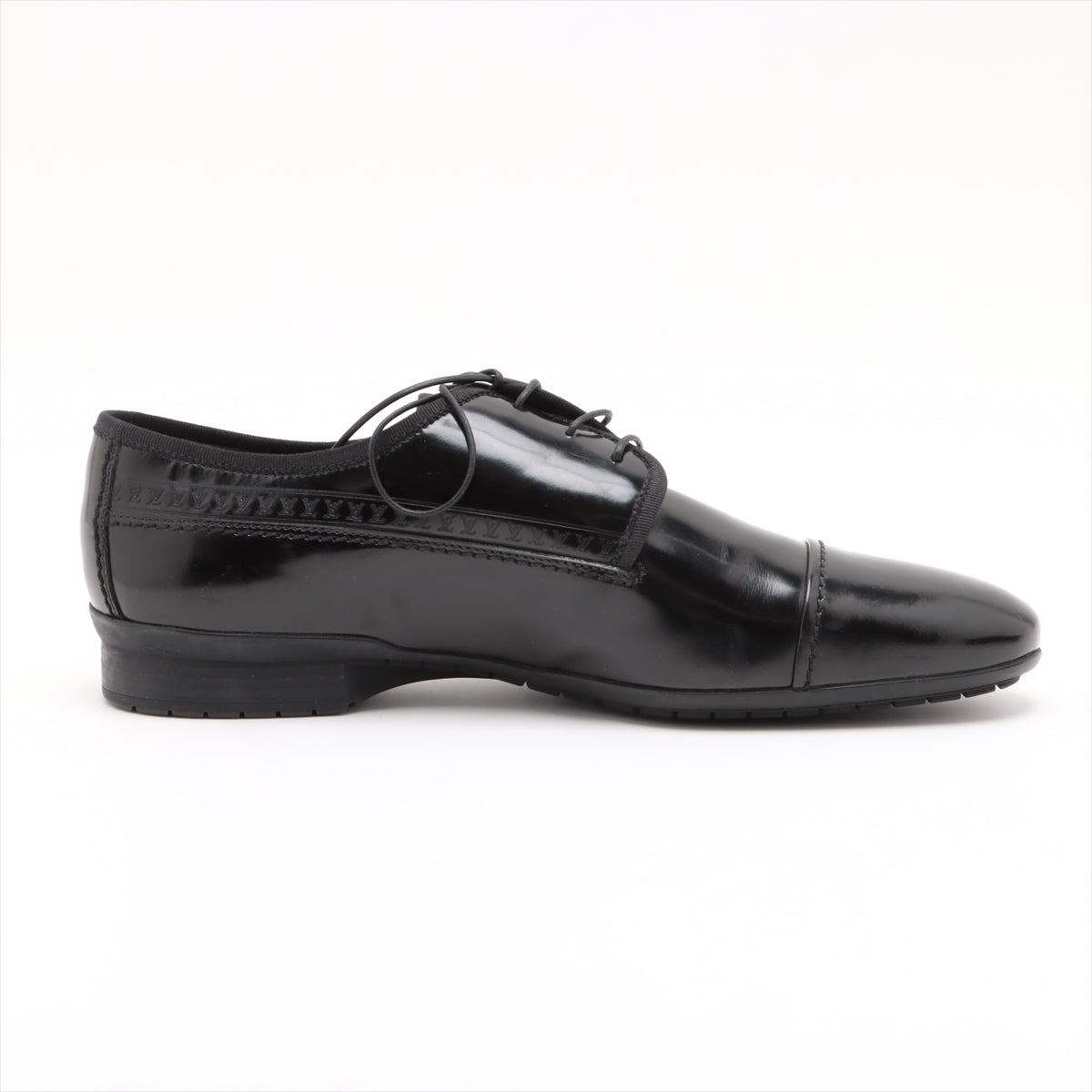 Louis Vuitton 07 Leather Leather shoes 7 Men's Black ST1017 LV Logo