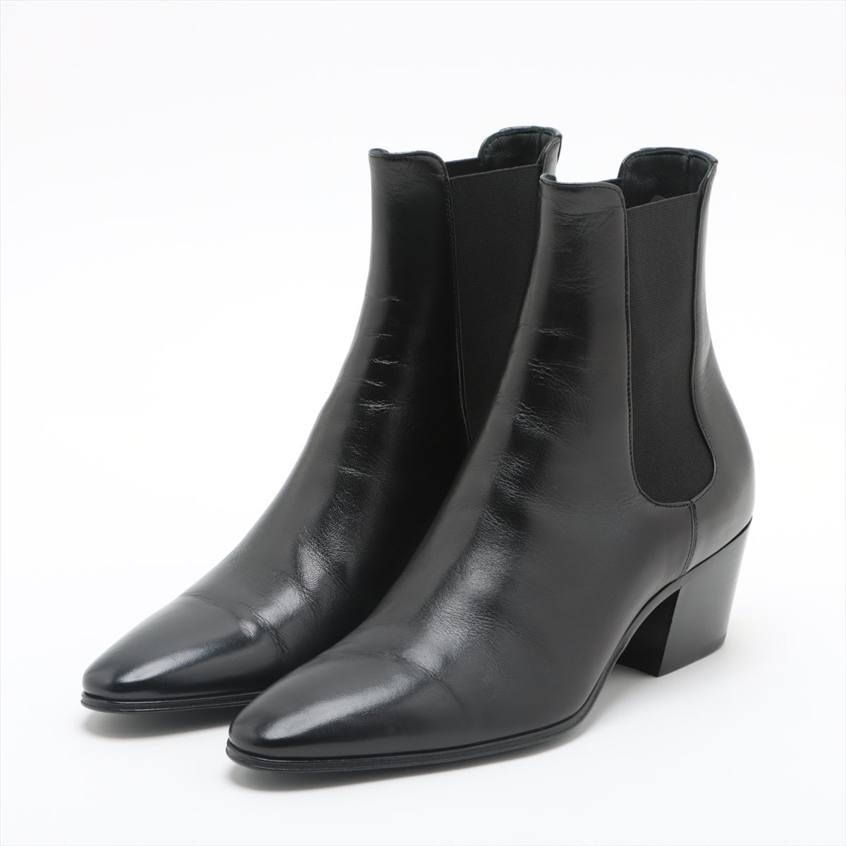 Saint Laurent Paris Leather Boots 37 Ladies' Black 669173