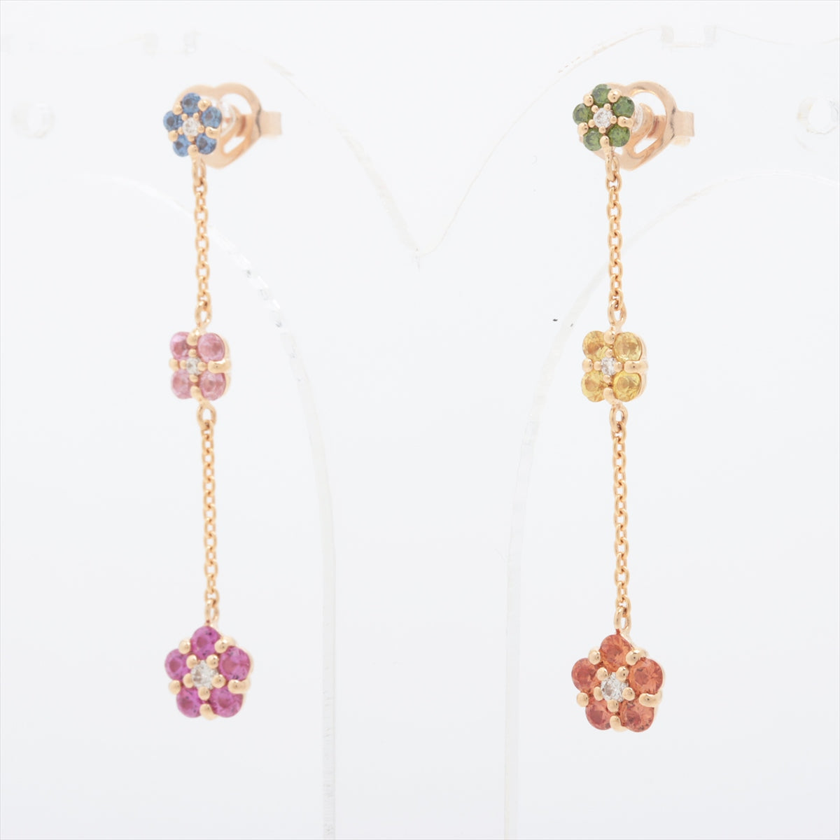 Ponte Vecchio diamond Multicolor Piercing jewelry K18PG 1.8g D0.04 0.03 S0.55