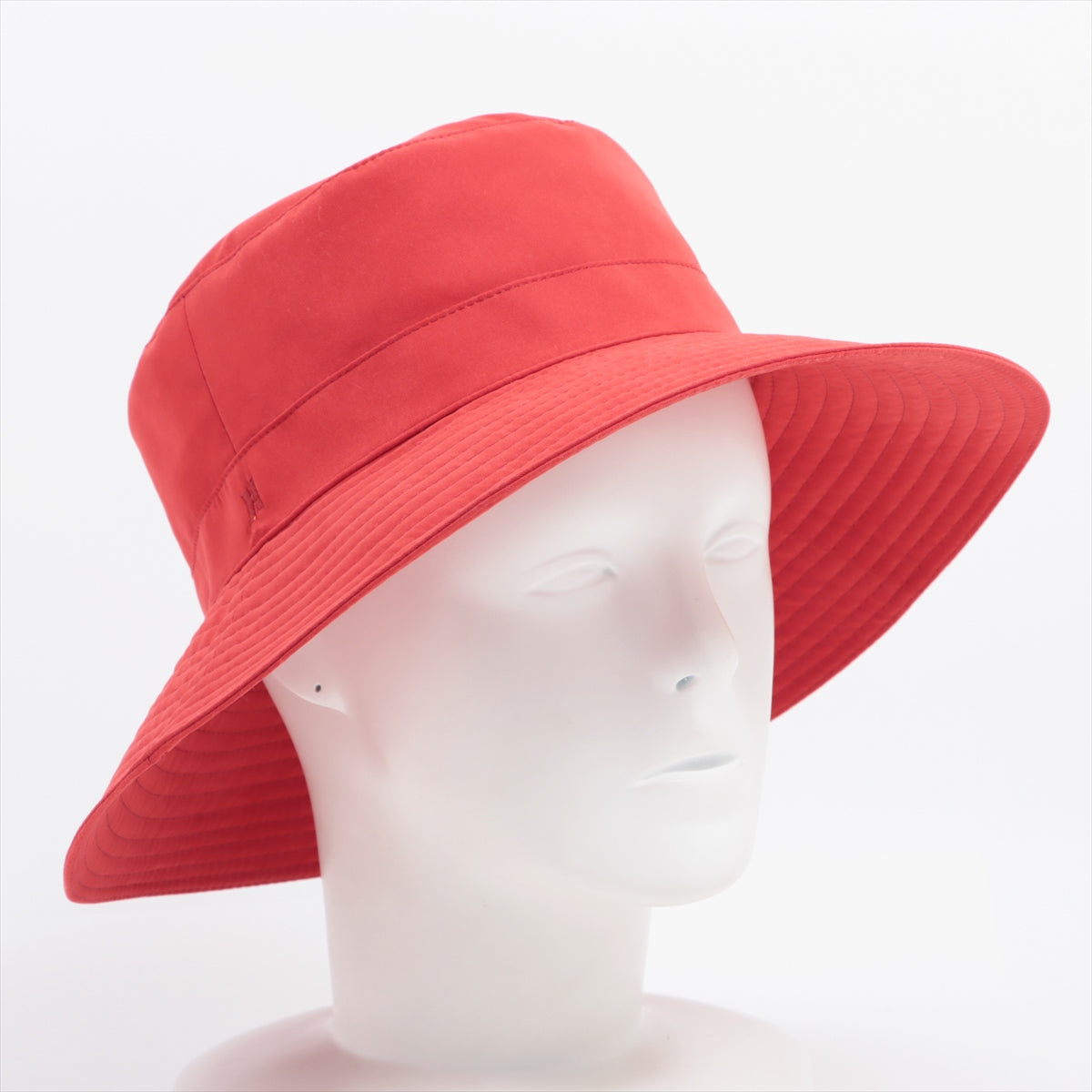 Hermès H Logo Hat 56 Polyester & nylon Red