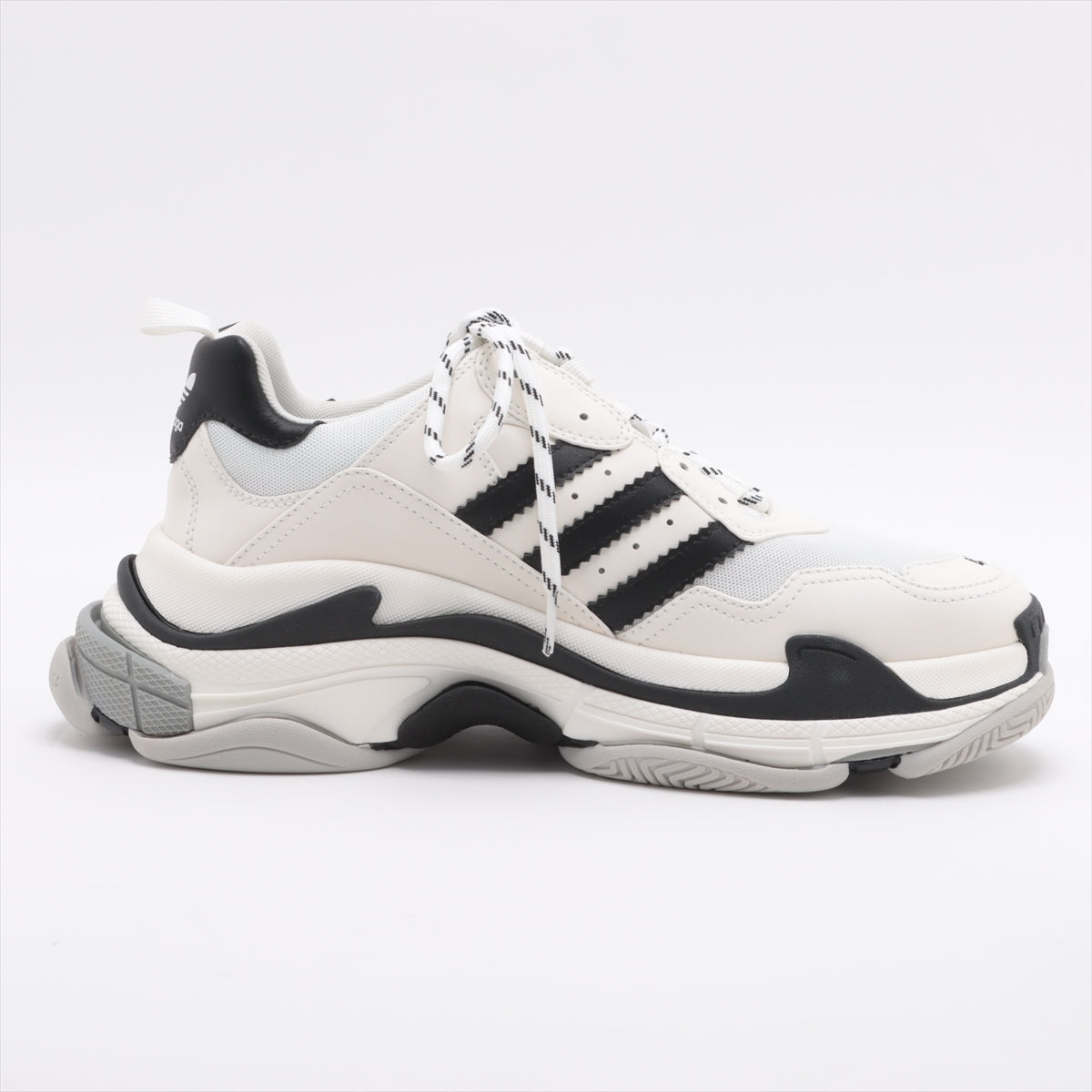 Balenciaga x adidas Triple s Mesh x leather Sneakers 43 Men's Black × White 710021