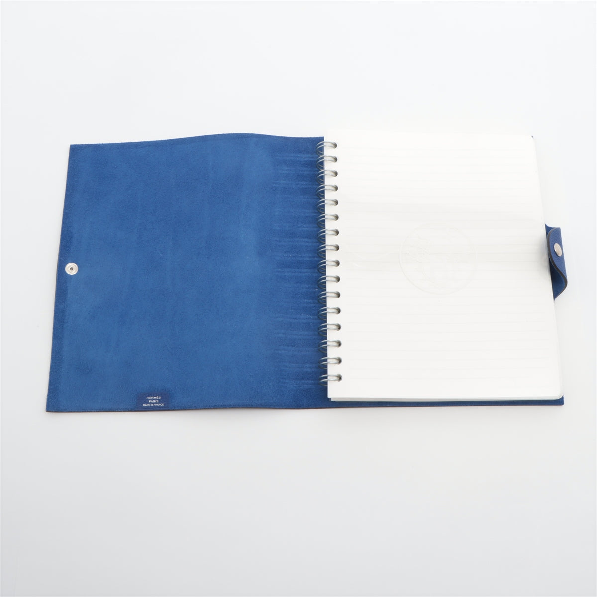 Hermès Ulysse GM Togo Notebook cover Blue Silver Metal fittings T:2015