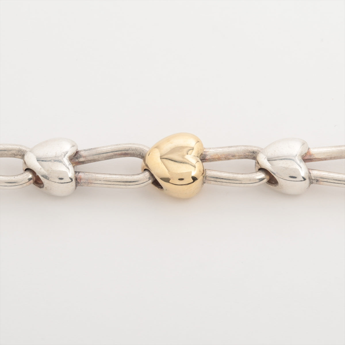 Tiffany Heart Lock Bracelet 925×750 26.9g Gold × Silver
