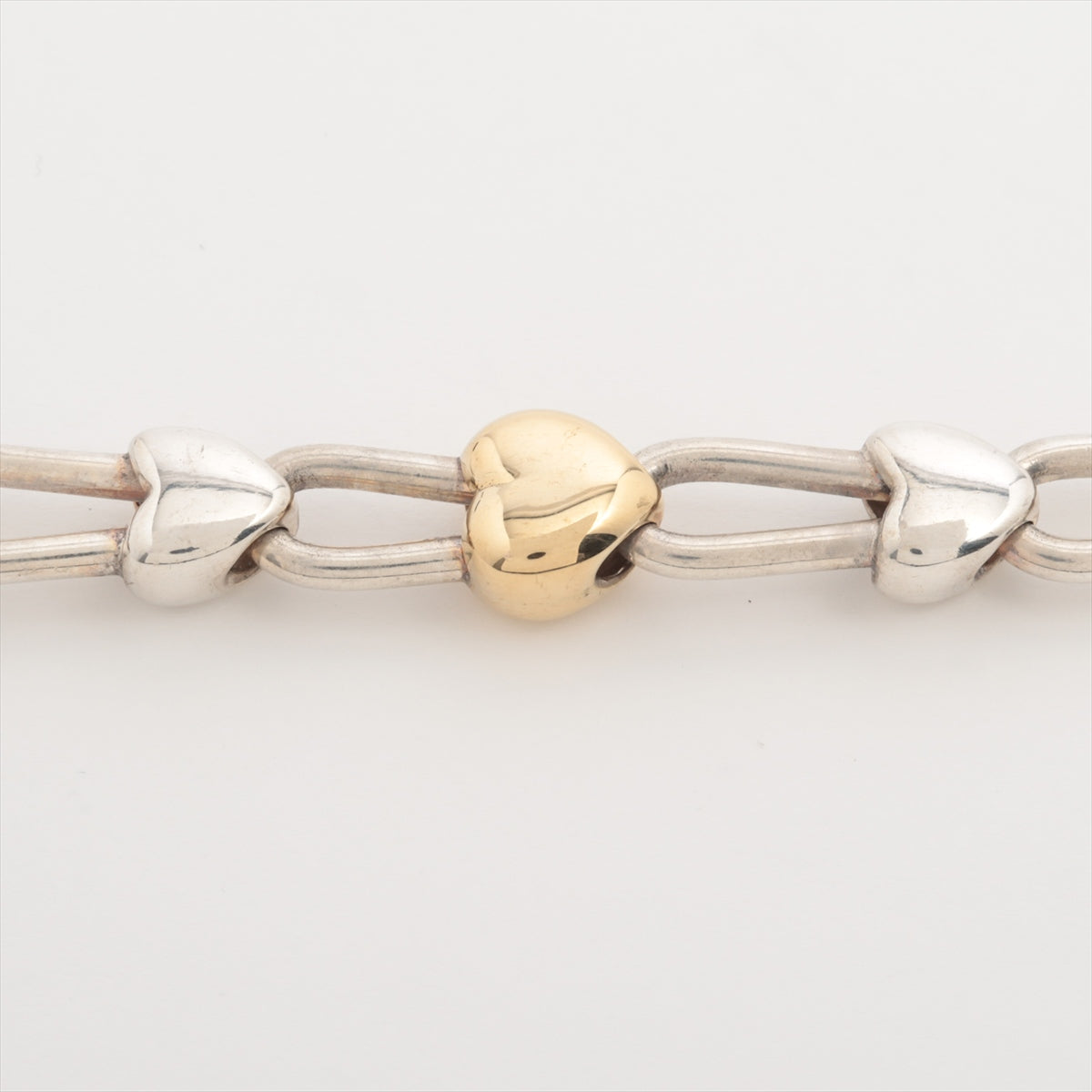Tiffany Heart Lock Bracelet 925×750 26.9g Gold × Silver