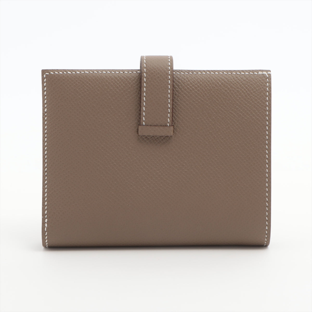 Hermès Bearn Compact Veau Epsom Compact Wallet Etoupe Silver Metal fittings U: 2022