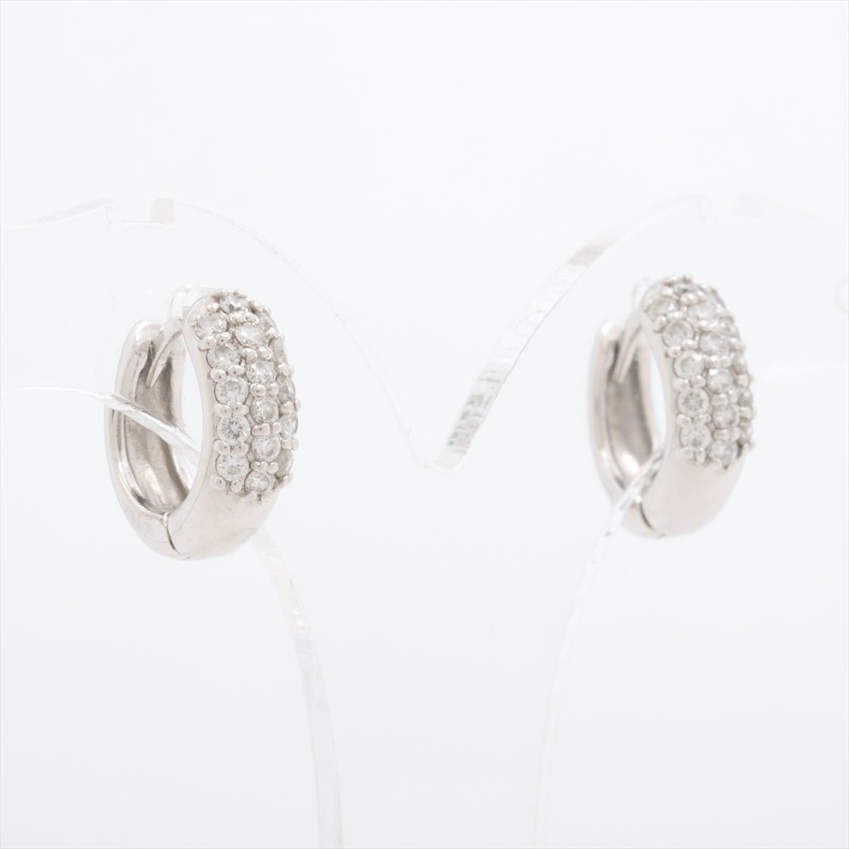 Ponte Vecchio diamond Piercing jewelry K18WG 3.2g 0.15 0.15