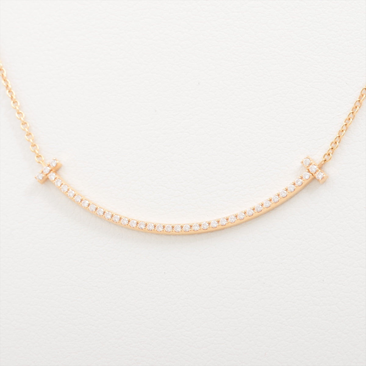 Tiffany T Smile Mini diamond Necklace 750(YG) 2.1g