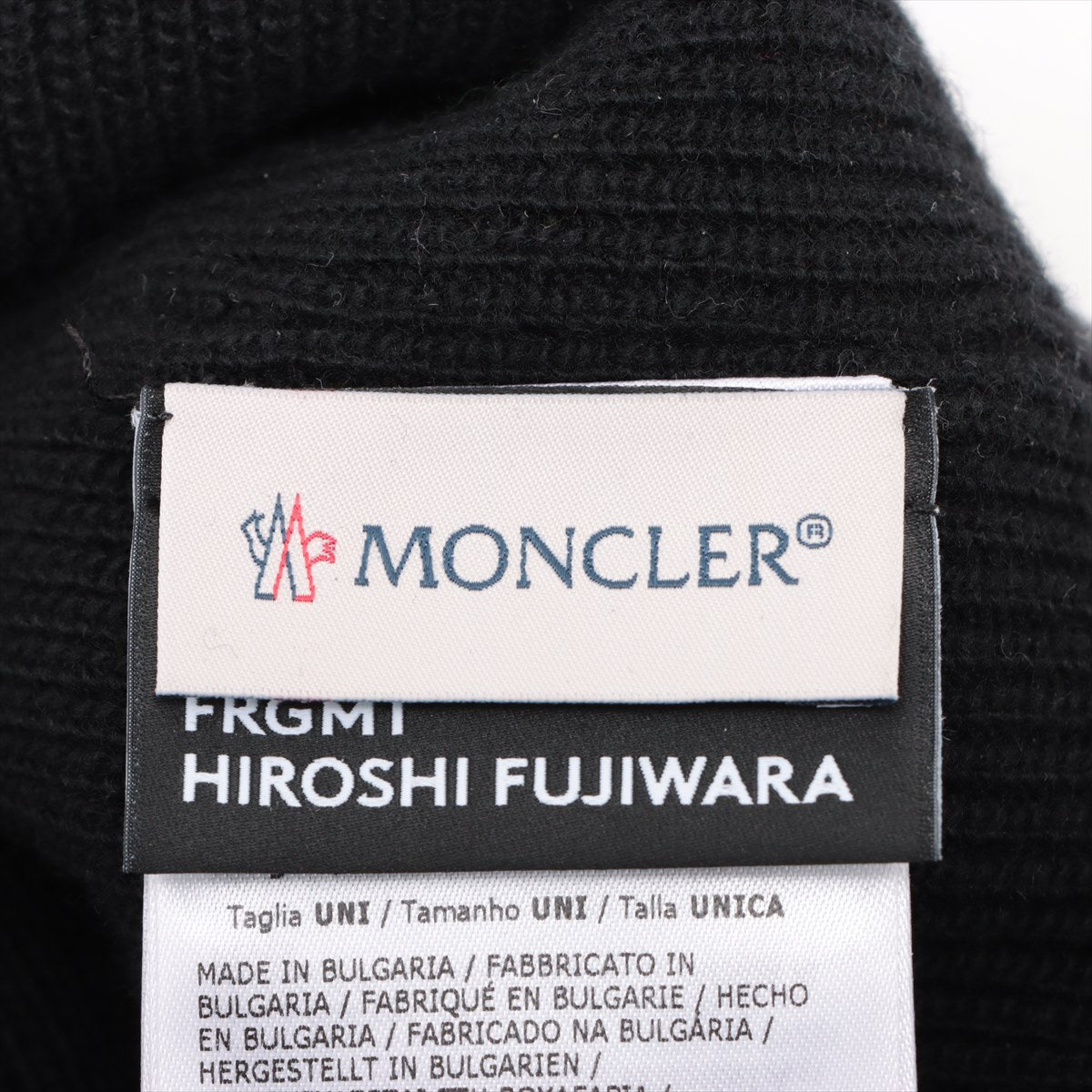 Moncler x Fragment Knit cap Wool Black