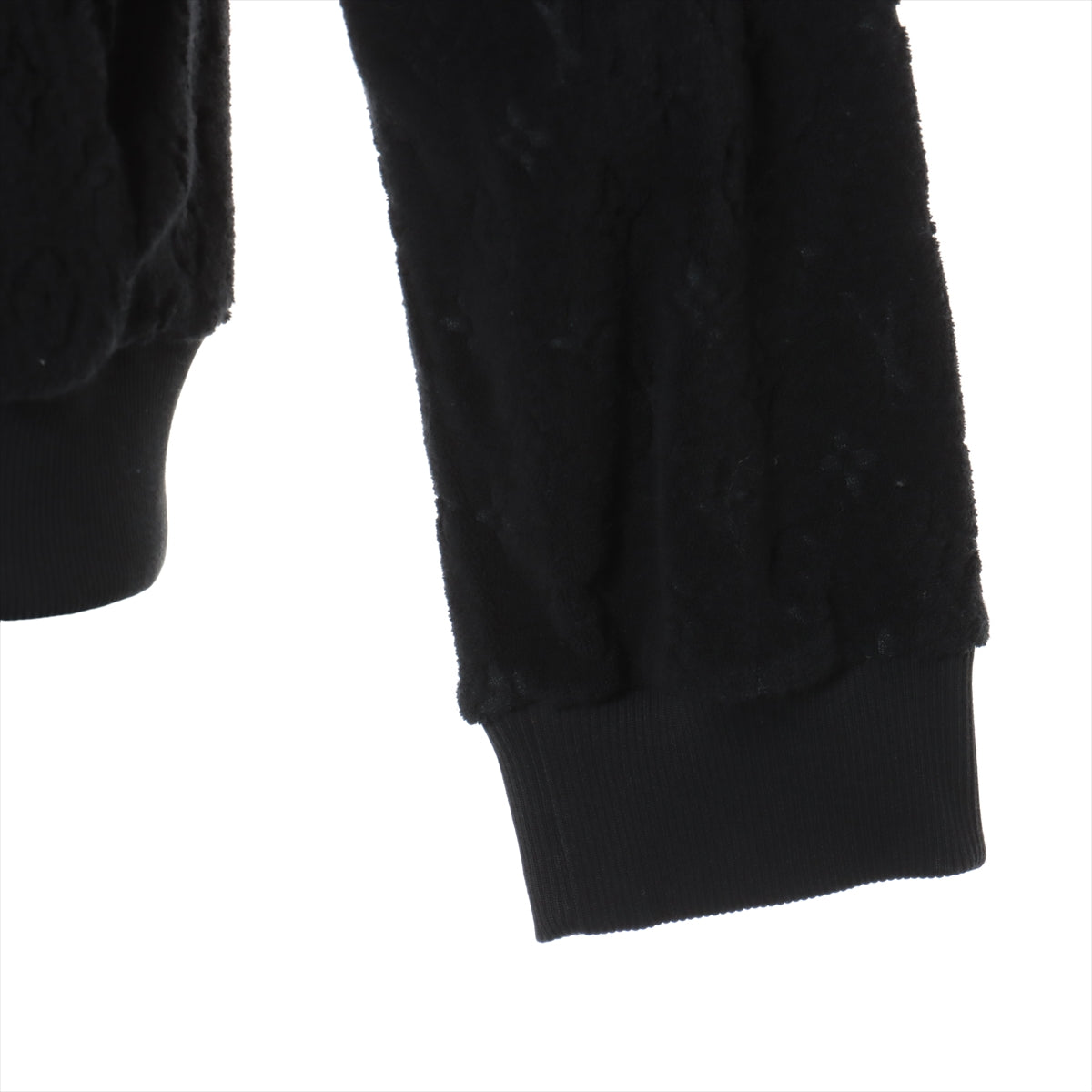 Louis Vuitton 23AW Cotton & nylon Parker M Men's Black  Monogram French Terry Zip Through Hoodie RM232Q