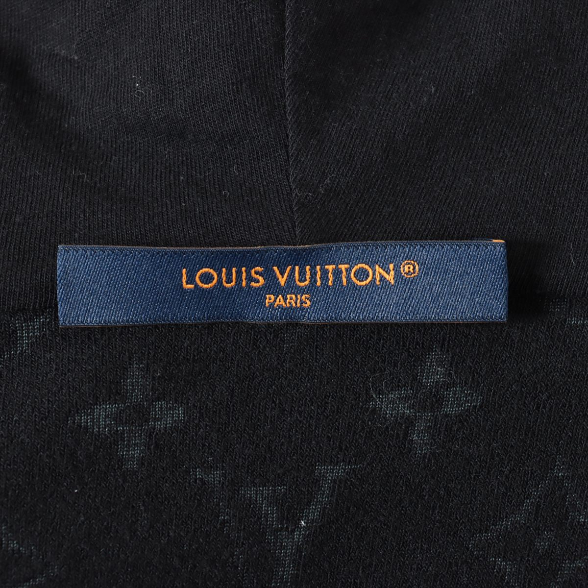 Louis Vuitton 23AW Cotton & nylon Parker M Men's Black  Monogram French Terry Zip Through Hoodie RM232Q