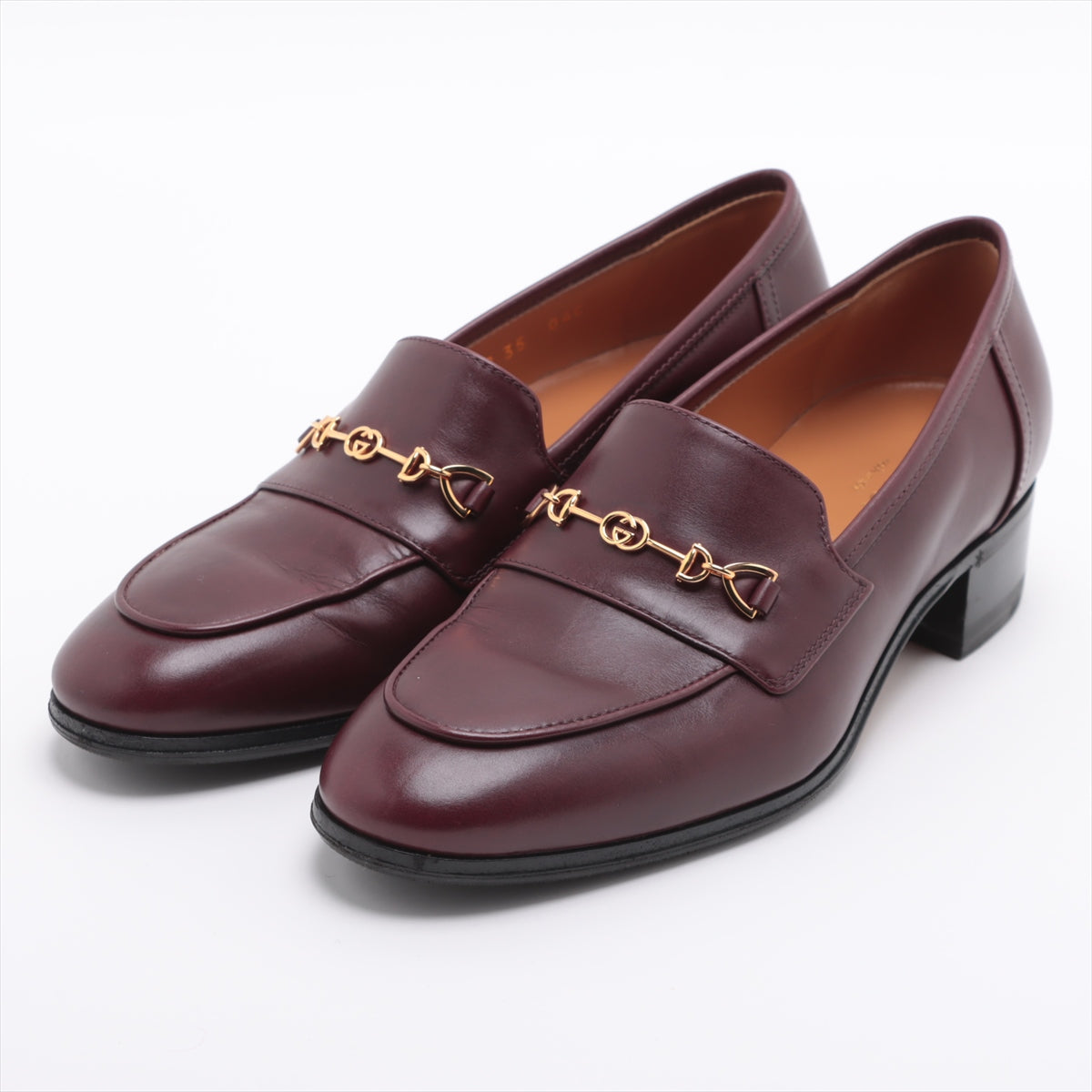 Gucci Leather Loafer 35 Ladies' Burgundy 658268 Lift repair