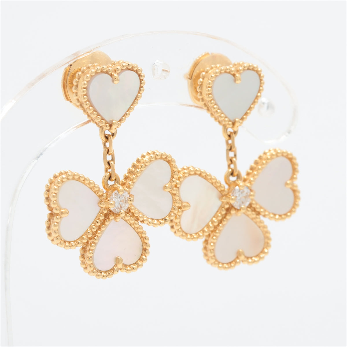 Van Cleef & Arpels Sweet Alhambra Efuillage diamond shells Piercing jewelry 750(YG) 6.5g VCARN5PQ00