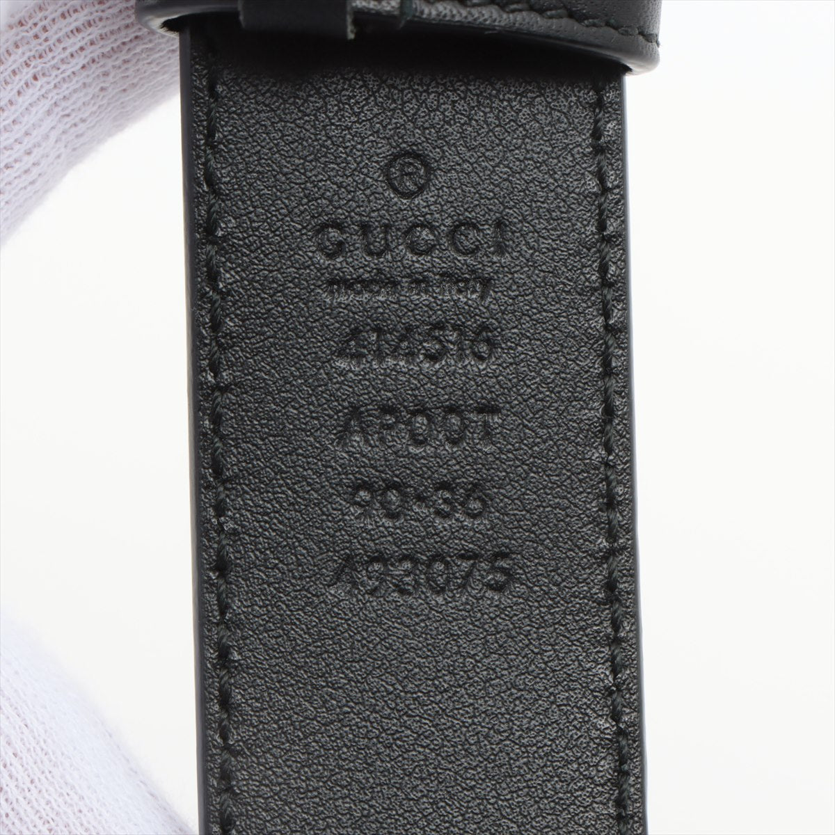 Gucci 414516 GG Marmont Belt 90/36 GP & leather Black
