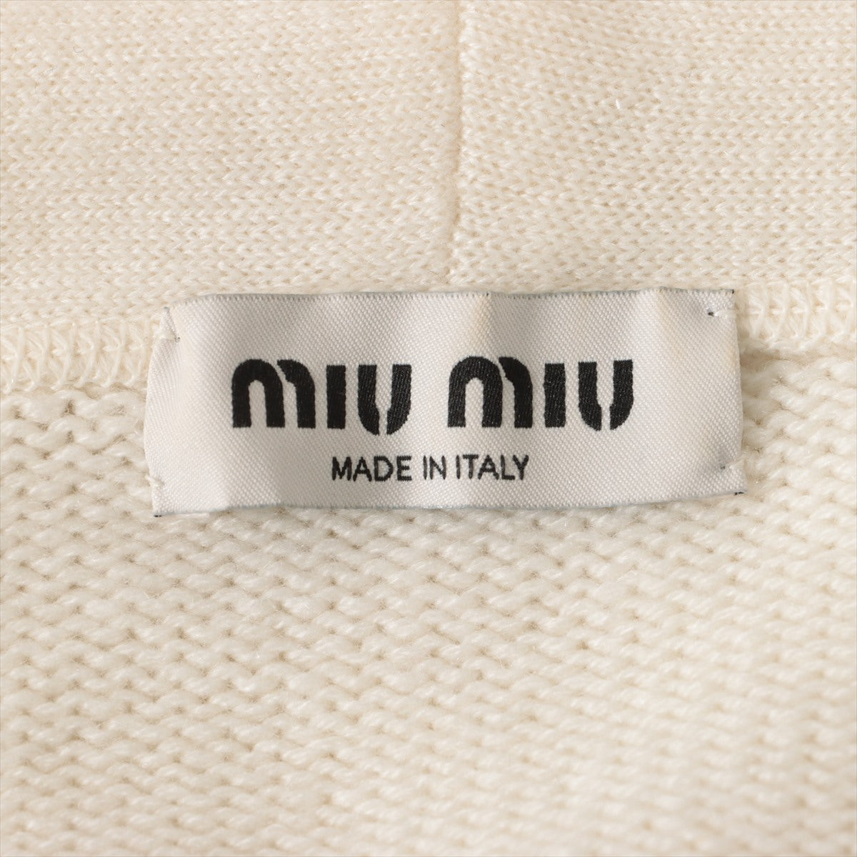 Miu Miu 22 years Cashmere Parker 38 Ladies' White  MMF646 knitted hoodie