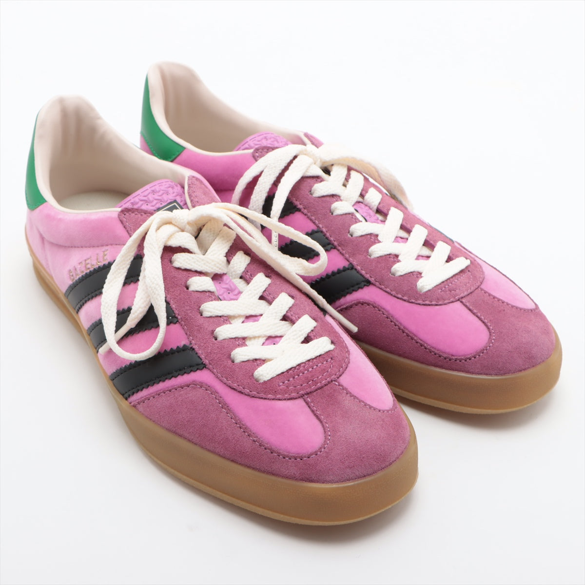 Gucci x adidas Leather & suede Sneakers 27cm Men's Pink HQ8852 Gazelle Is there a replacement string