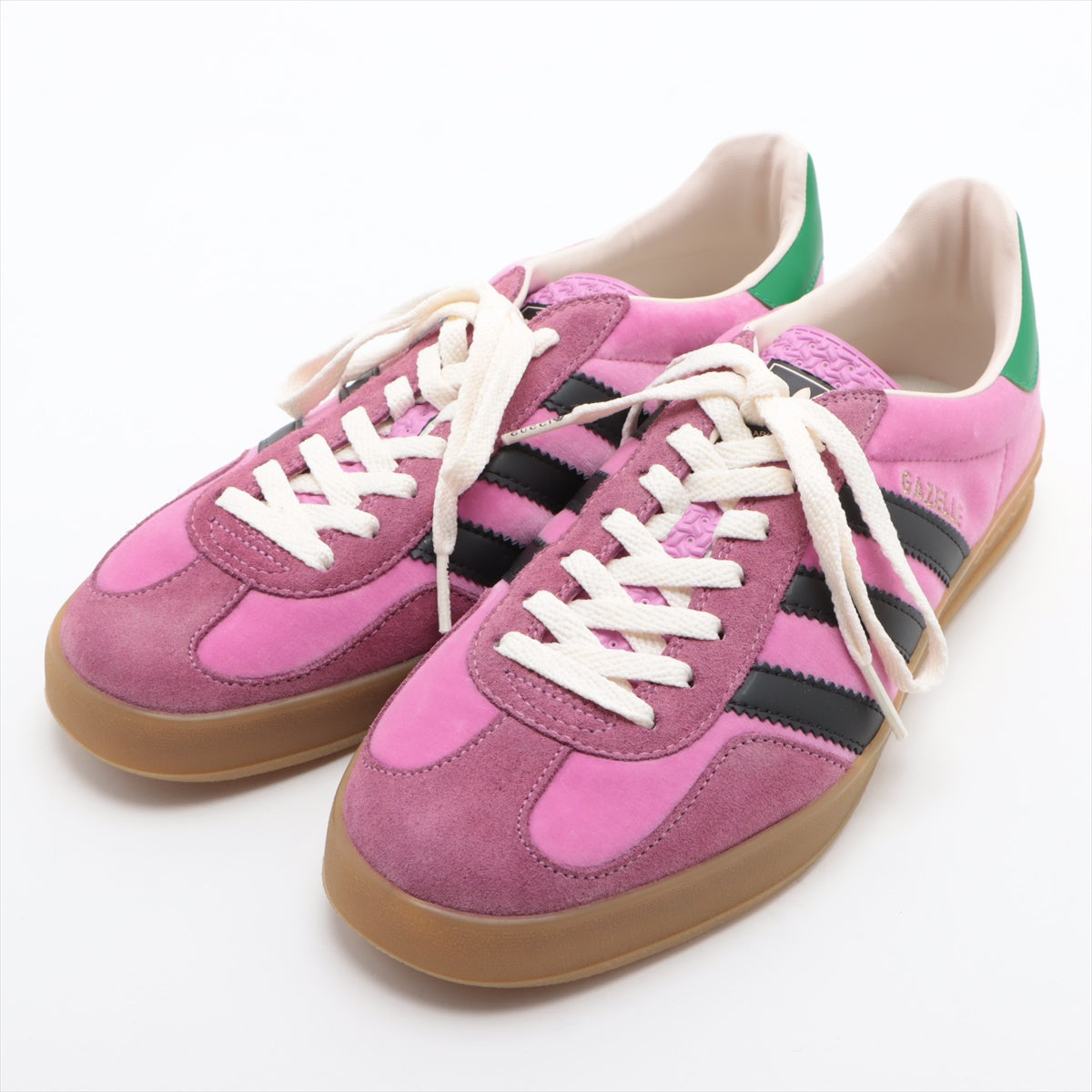 Gucci x adidas Leather & suede Sneakers 27cm Men's Pink HQ8852 Gazelle Is there a replacement string