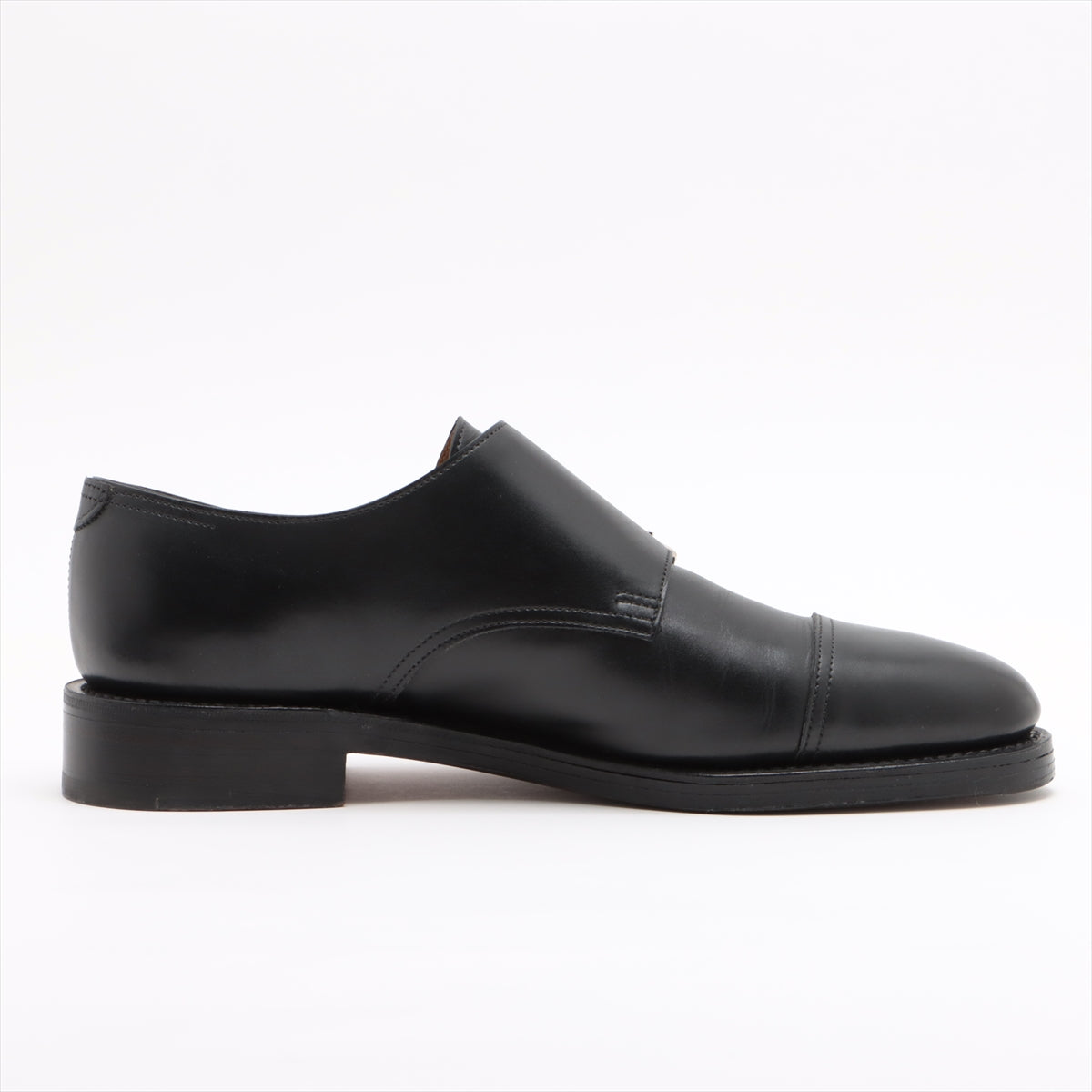 John Lobb Leather Dress shoes 6E Men's Black william Double monk strap