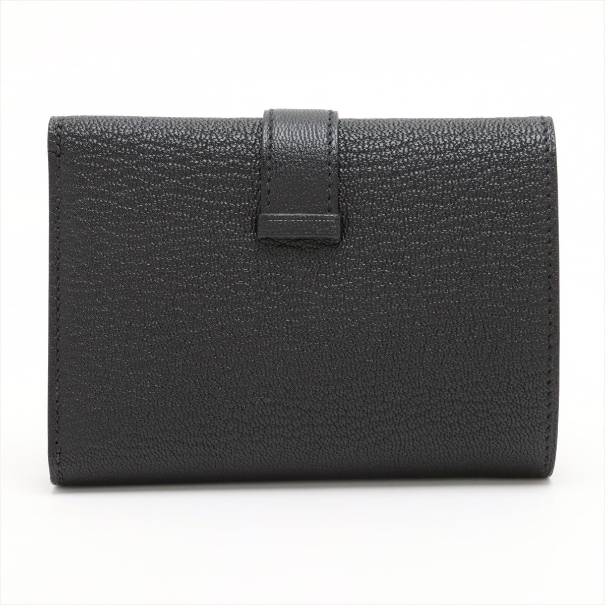 Hermès Bearn Combiné Chevre myzore Compact Wallet Black Silver Metal fittings B: 2023