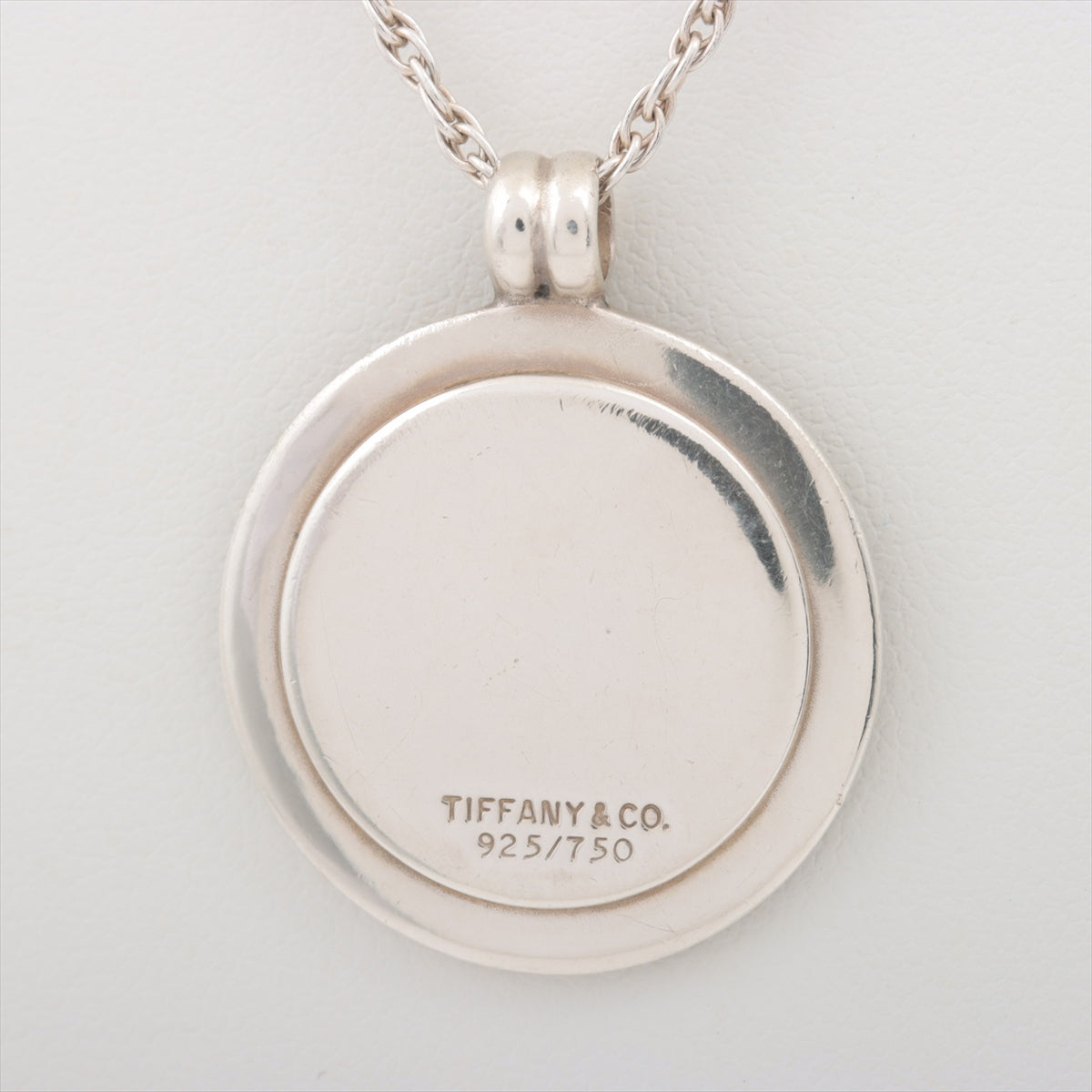 Tiffany Saint Christopher Necklace 925×750 14.2g Silver x gold Coin