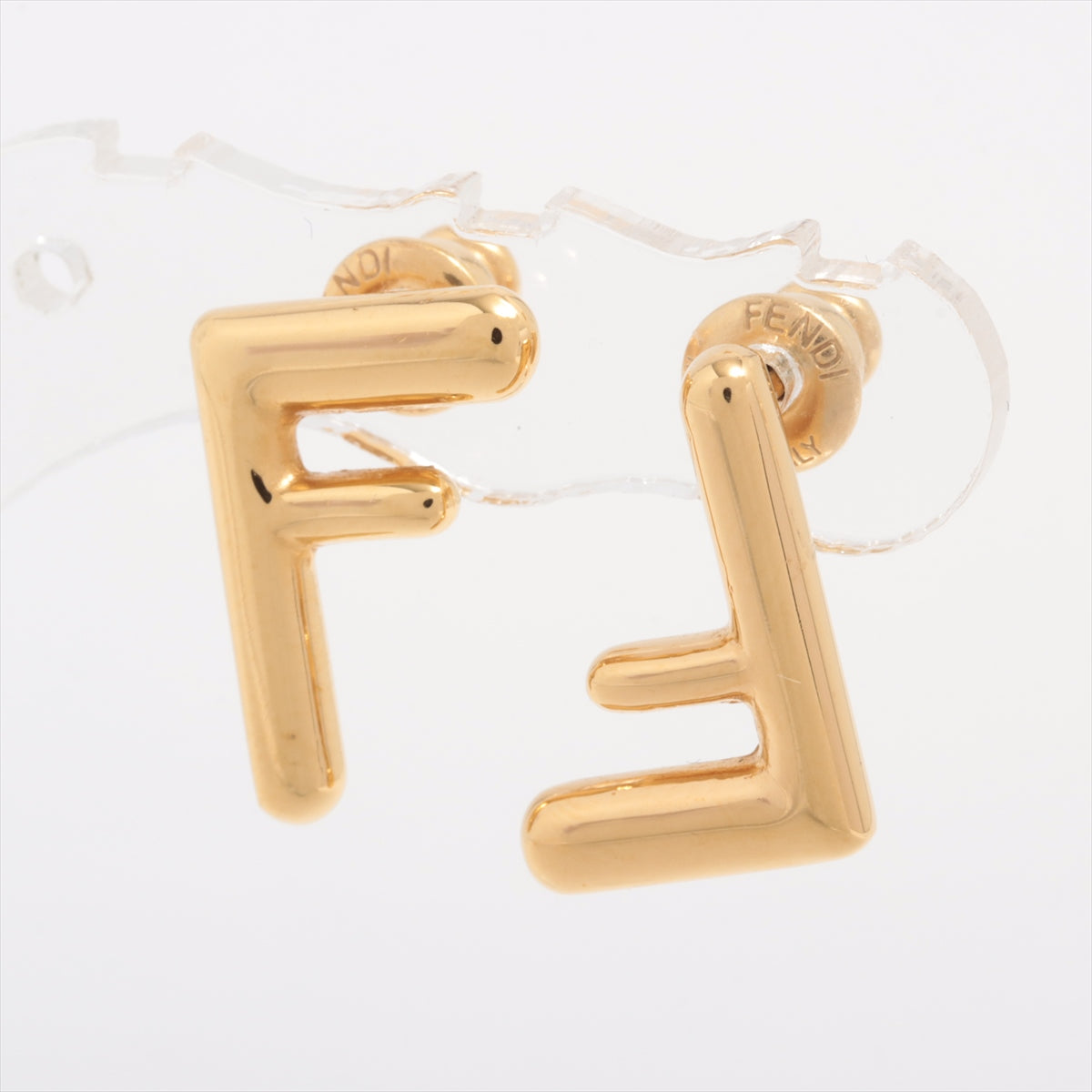 Fendi FF logo Piercing jewelry (for both ears) GP Gold