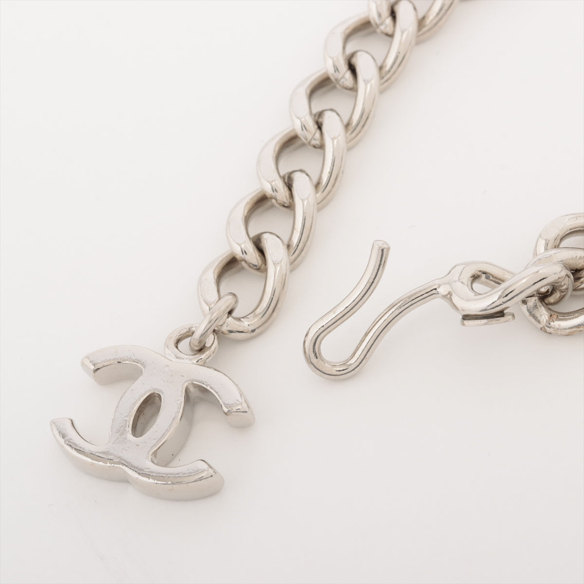 Chanel Logo 10V Chain belt GP Silver