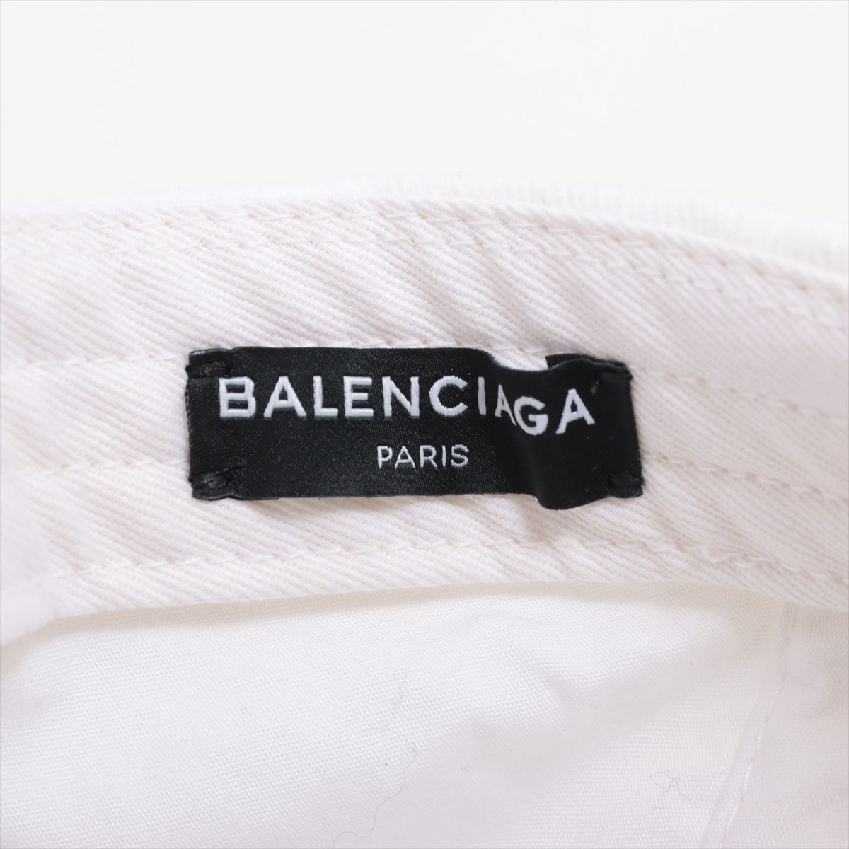 Balenciaga Logo Cap L Cotton White
