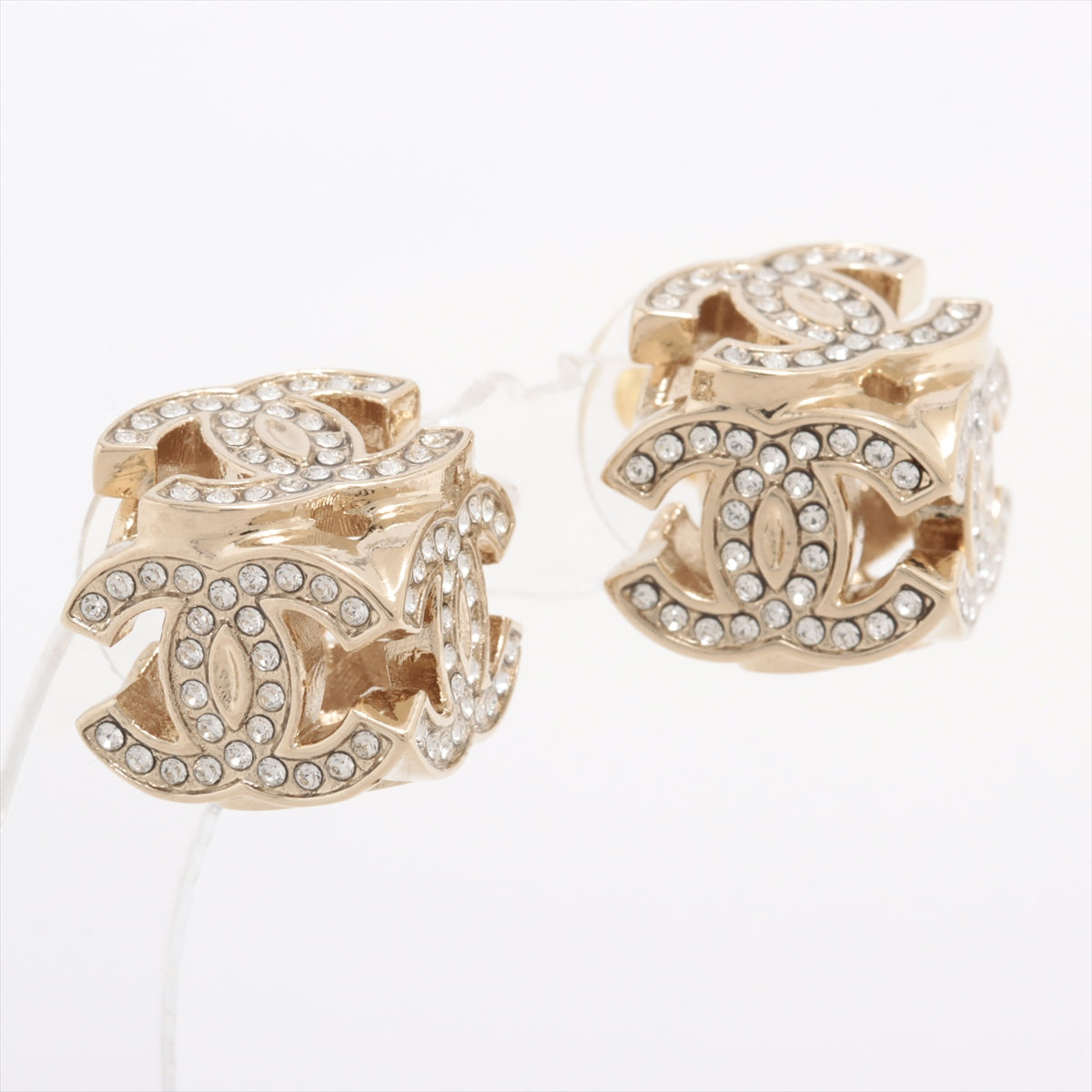 Chanel Coco Mark B23B Piercing jewelry (for both ears) GP×inestone Gold Wears