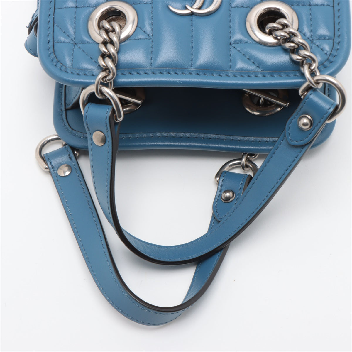 Gucci GG Marmont Leather Shoulder bag Blue 696123