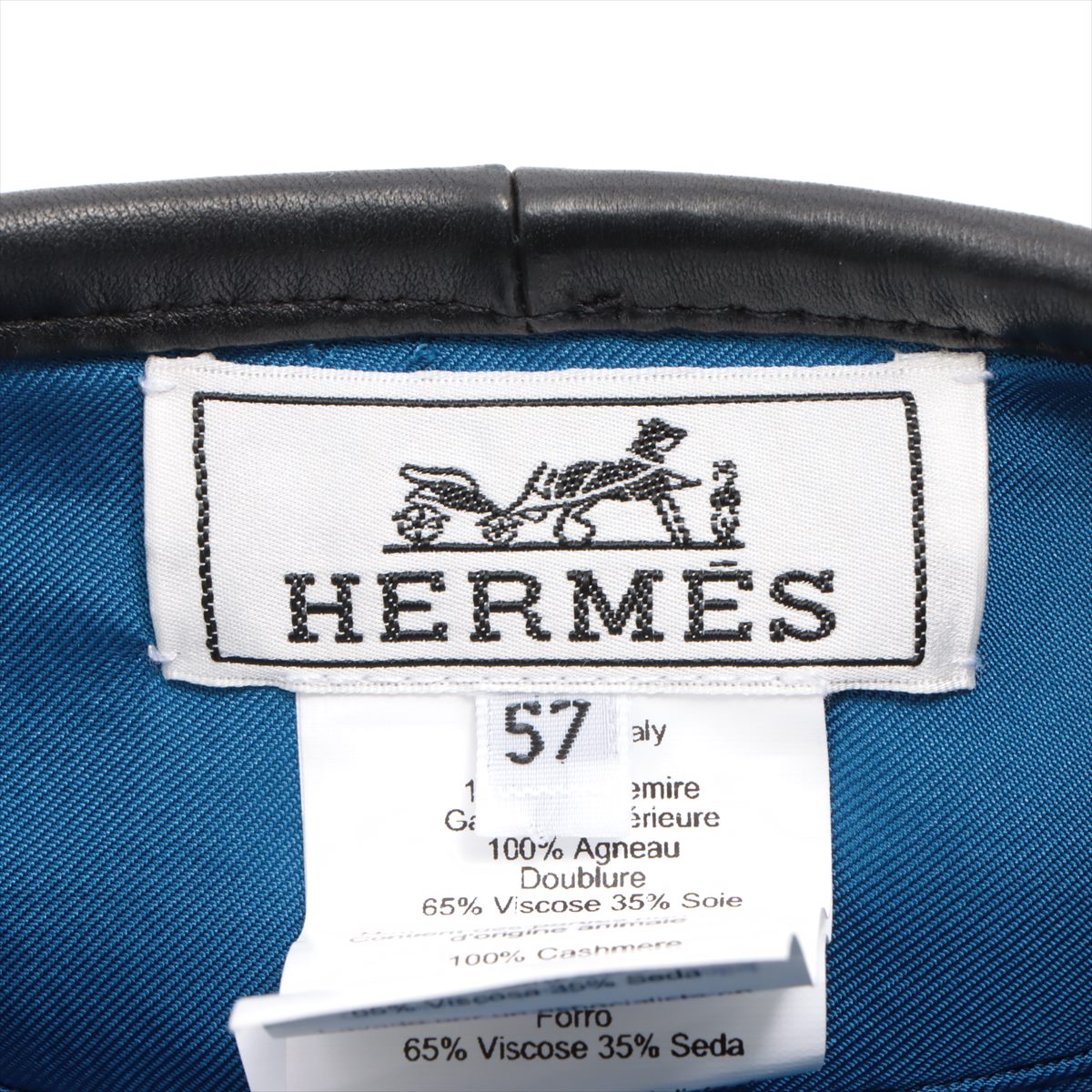 Hermès Serie Beret Cashmere Navy blue
